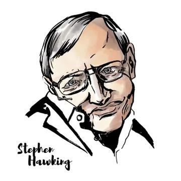 Stephen Hawking Stock Illustration