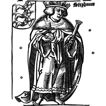 Stephen - King of England Stock Illustration