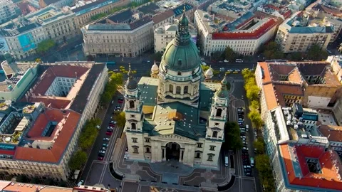 Stephen's Basilica. Aerial View Stock Footage 289425208