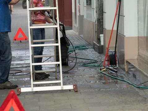 A stepladder for climbing up Stock Photos