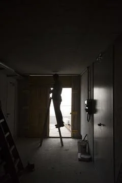 A stepladder for climbing up Stock Photos