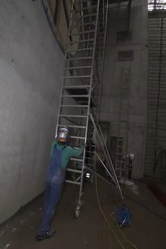 A stepladder for climbing up Stock Photos