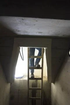 A stepladder for climbing up Stock Photos