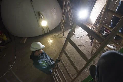 A stepladder for climbing up Stock Photos