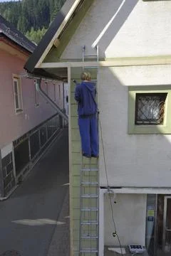A stepladder for climbing up Stock Photos