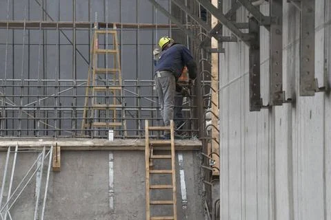  a stepladder for climbing up when people working at height a stepladder f... Stock Photos
