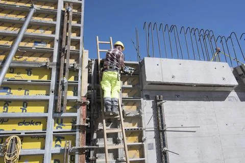  a stepladder for climbing up when people working at height a stepladder f... Stock Photos