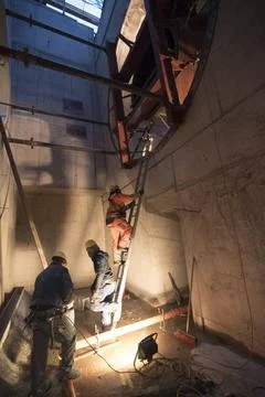  a stepladder for climbing up when people working at height a stepladder f... Stock Photos