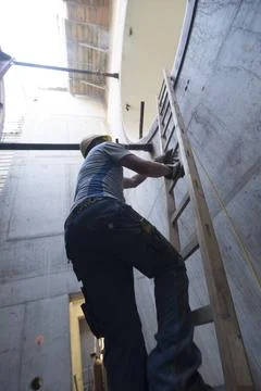  a stepladder for climbing up when people working at height a stepladder f... Stock Photos