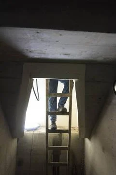  a stepladder for climbing up when people working at height a stepladder f... Stock Photos