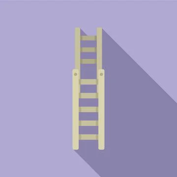 Stepladder icon flat vector. Construction stand Illustrazione stock