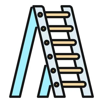 Stepladder icon presenting success and career progression Stock-Illustration