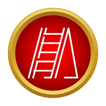 Stepladder outline icon showing progress and development イラスト素材