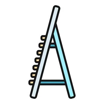 Stepladder tool for construction and home improvement icon Stock Illustration