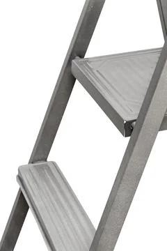 Stepladder for work. Iron gray staircase Stock Photos