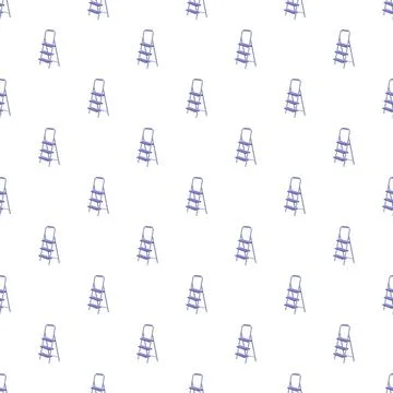 Stepladders forming a seamless pattern for tool and equipment design 스톡 일러스트