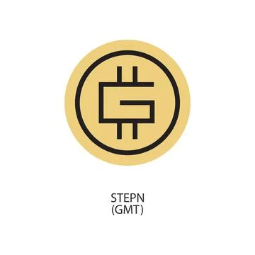STEPN GMT cryptocurrency logo icon vector Stock Illustration