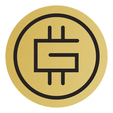 Stepn GMT token symbol cryptocurrency logo in circle, coin icon isolated Stock Illustration