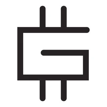 Stepn GMT token symbol cryptocurrency logo coin icon isolated on white Stock Illustration