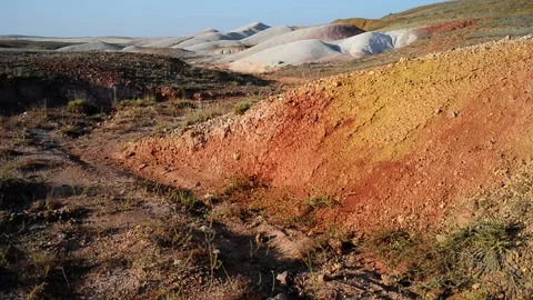 Steppe and stones. Video stock 139025712