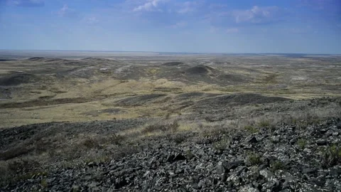Steppe and stones. Video stock 139025739