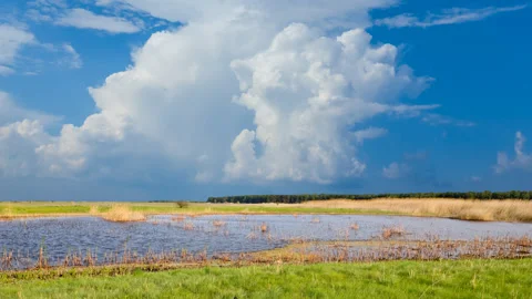 Steppe landscape before a twilight time lapse scene Video stock 276167267