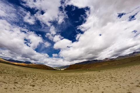 Steppe mountains sky Stock Photos