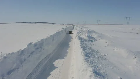 Steppe in the snow Видео 151687739