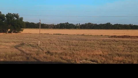 Steppe from the train window	 Stock Footage 282742797