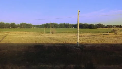 Steppe from the train window	 Stock Footage 282742799