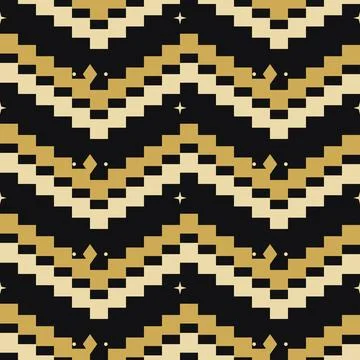 Stepped Chevrons Seamless Pattern Stock Illustration