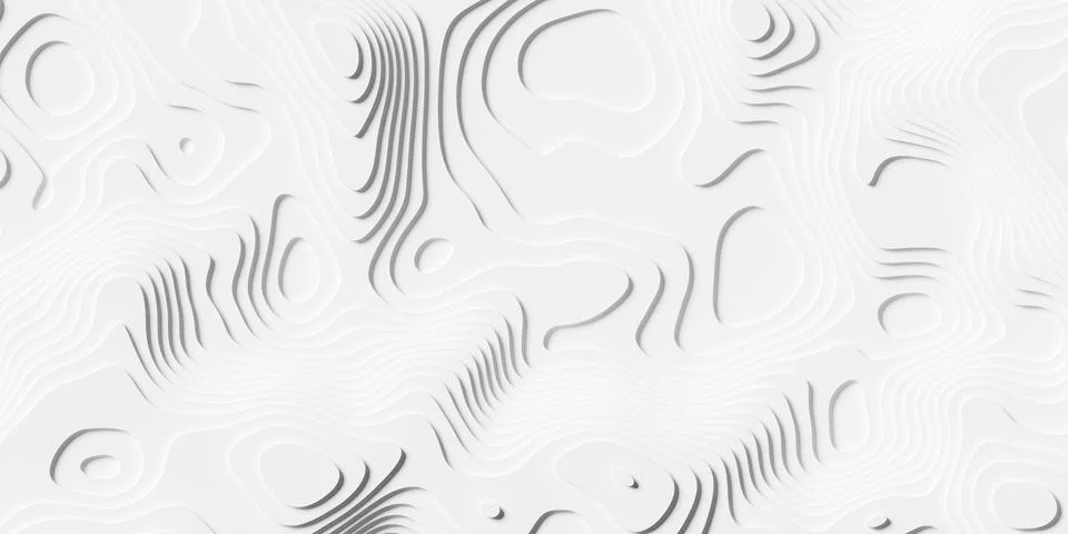 Stepped multi-layer white organic terrain height organic shapes geometrical.. Stock Illustration
