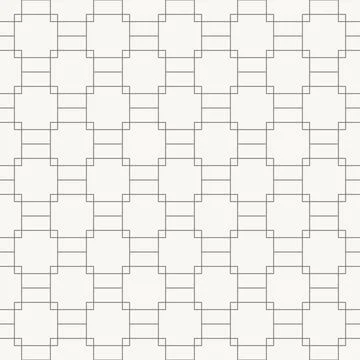 Stepped octagonal lattice seamless pattern in minimal line design, geometric 스톡 일러스트