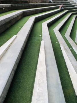 Stepped seating for open arena Stock Photos
