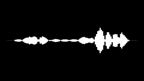 Stepped solid white audio waveform silhouette Vídeos de archivo 348268963