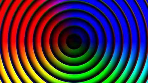 Stepped Steps Bright Gradient Graded Colors Rings Vídeos de archivo 153947998