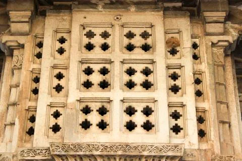 Stepped Stone Window Panels Stock Photos