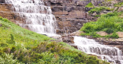 Stepped Waterfall Stock Footage 44234620