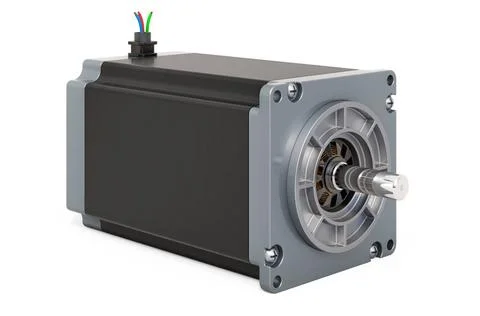 Stepper motor, 3D rendering Stepper motor, 3D rendering isolated on white ... Stock Photos