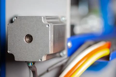 Stepper motor mounted Stock Photos