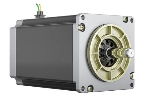 Stepper motor, step motor or stepping motor. 3D rendering Stepper motor, s... Stock Photos