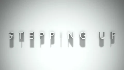 stepping up 3D title animation with shad... | Stock Video | Pond5