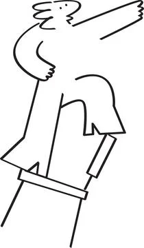 Stepping Up, Achievement, or Gaining Perspective Stock Illustration