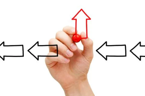 Stepping away from the mainstream horizontal Stock Illustration