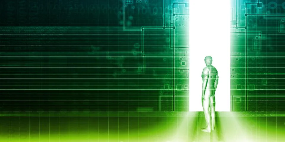 Stepping into the Future Stock Illustration