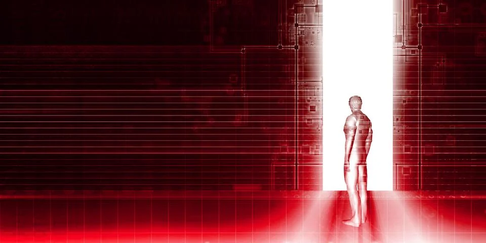 Stepping into the Future Stock Illustration