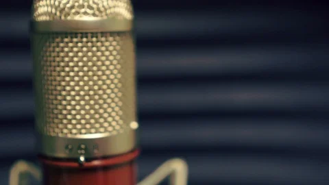 Stepping Up To The Microphone Close Up Stock Footage 97284767