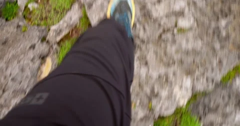 Stepping onto a stone path: Stock Footage 333208629