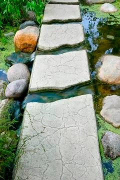 Stepping stones Stock Photos