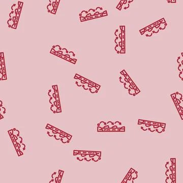 Stepping stones progress line vector seamless pattern Stock Illustration